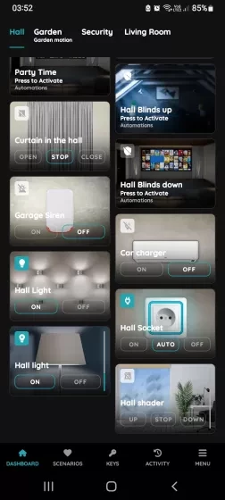 Set Electrical Outlet to Auto Mode