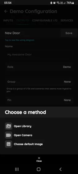 Change a photo - Doors in PIERRE Partner app