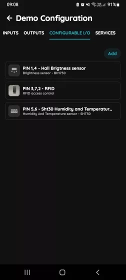 Choose Configurable I/O for editing